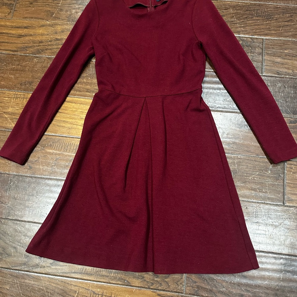 Madewell‎ Rich Burgundy Knit Dress Size 0 Quiet Luxury Old Money Dark Academia